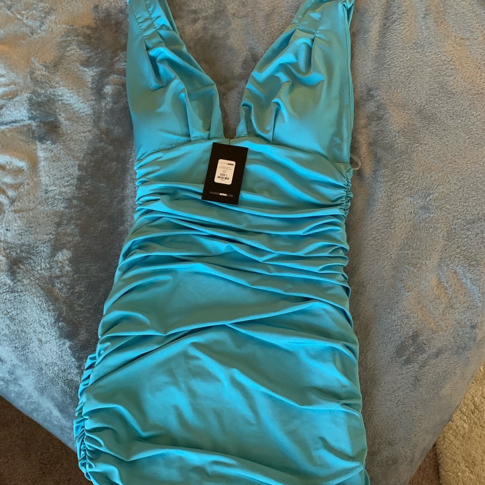 Baby blue mini dress NWT